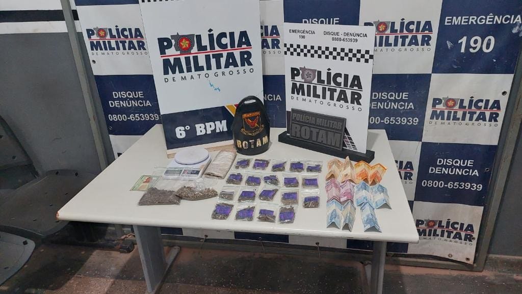 Ação da Rotam resulta em apreensão de entorpecentes e prisão de suspeito