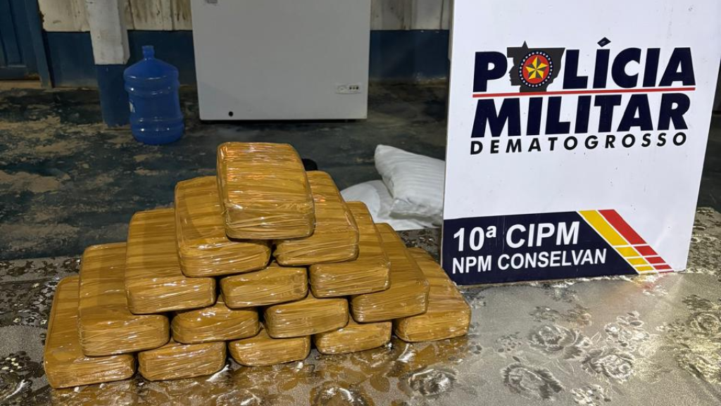 Polícia Militar prende homem com 15 tabletes de pasta base de cocaína em Aripuanã