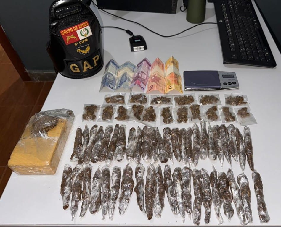 PM prende faccionado por tráfico de drogas e apreende 65 porções de maconha em Poconé