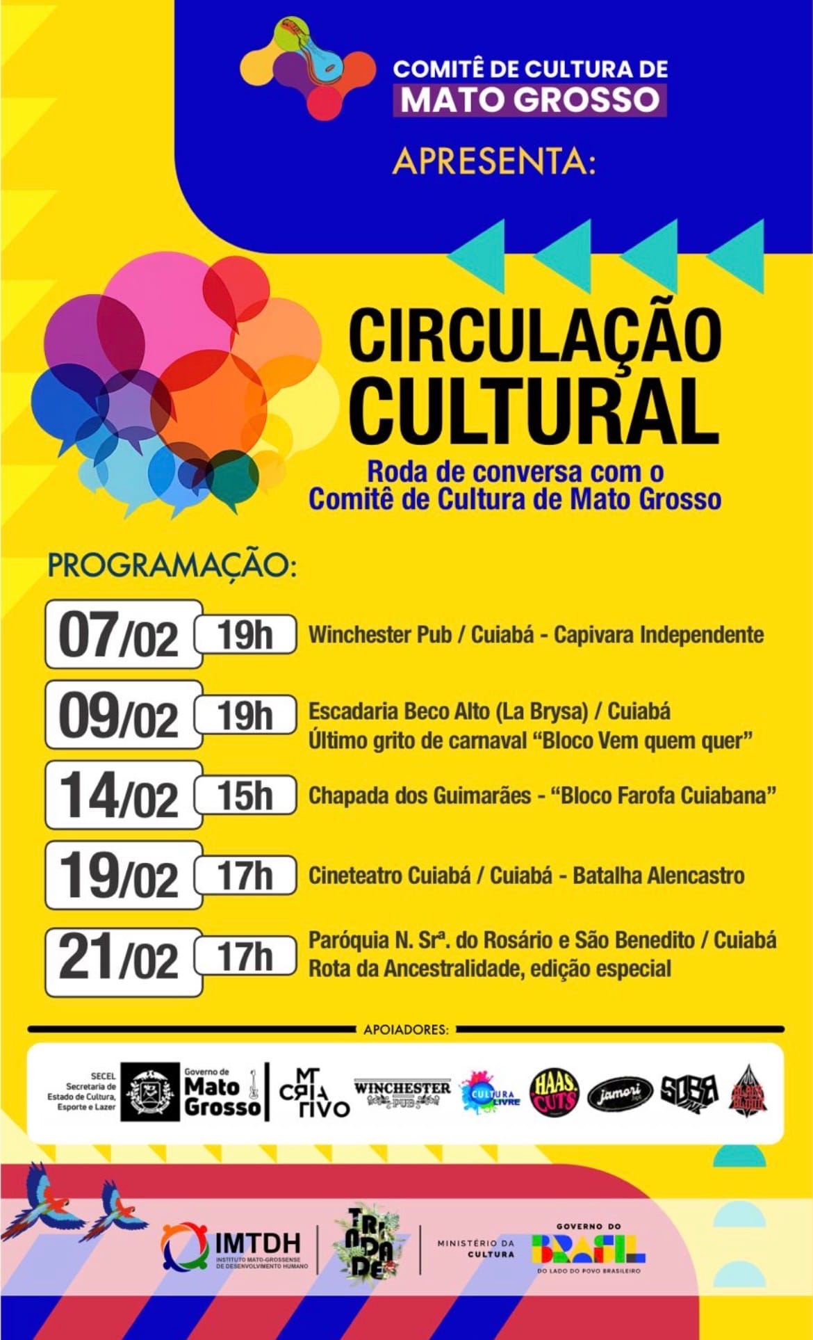 Circulação cultural marca as primeiras ações de 2026 do Comitê de Cultura de Mato Grosso