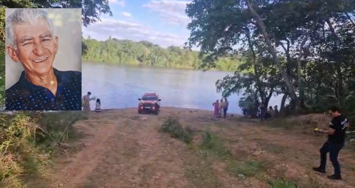 Idoso passa mal durante pescaria e morre afogado no Rio Cuiabá.