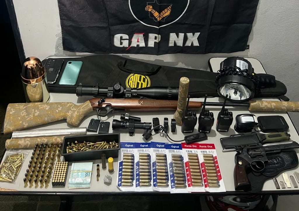 Operação Tolerância Zero termina com arsenal apreendido e suspeito preso em Nova Xavantina