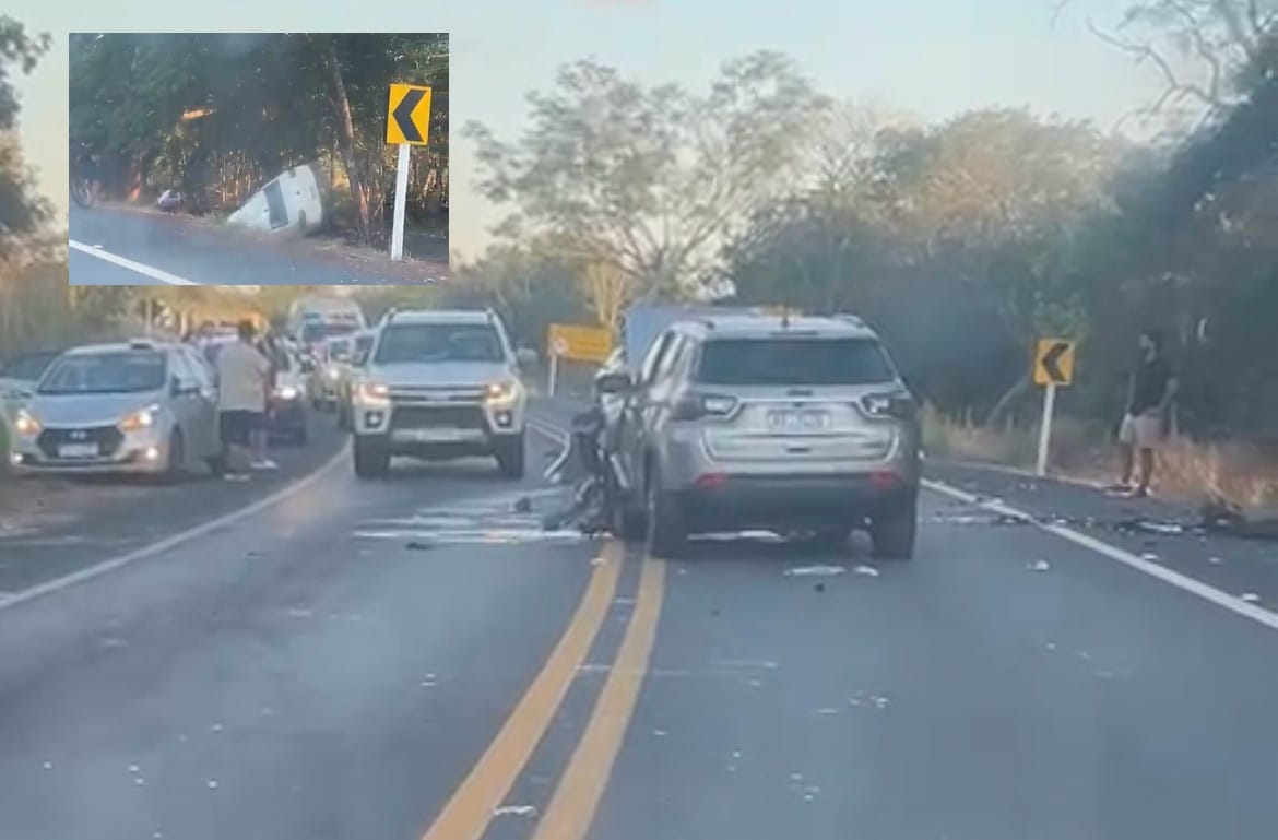 Colisão frontal deixa três mortos e dois feridos em rodovia de Rosário Oeste