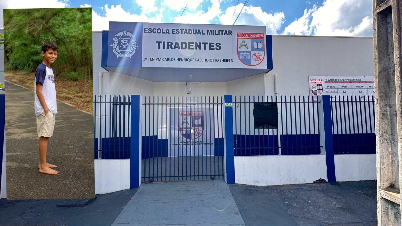 Um dia após completar 13 anos, aluno morre durante aula de basquete em escola militar de Mato Grosso
