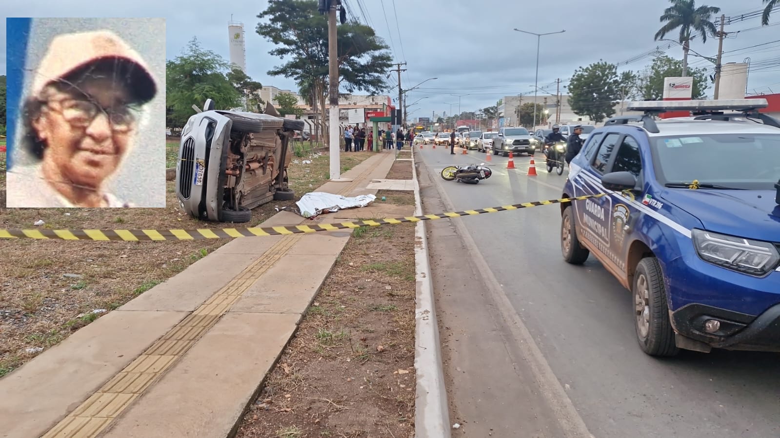 Vídeo mostra momento que Idosa morre atropelada após colisão entre veículos em faixa de pedestres em Várzea Grande