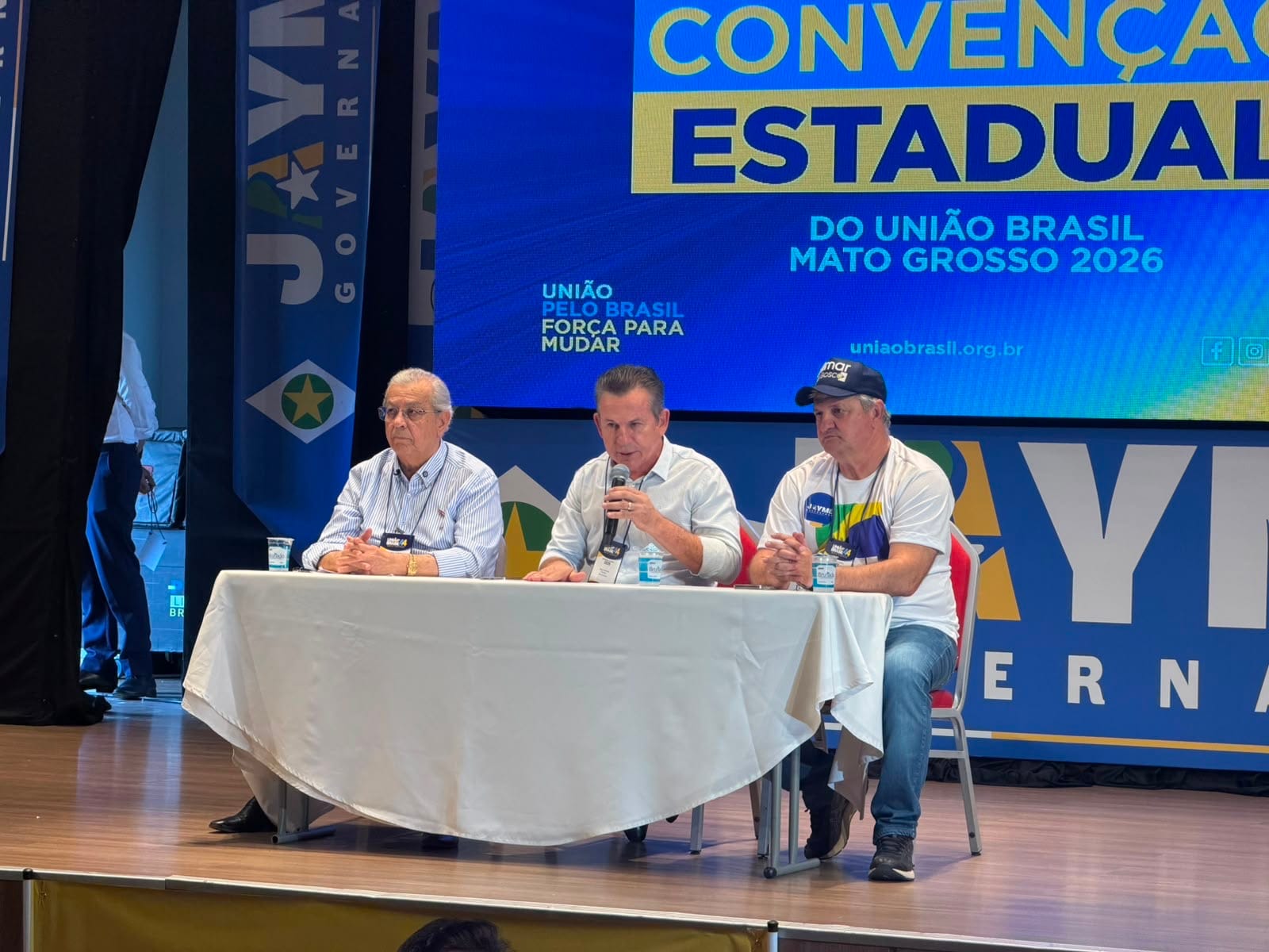 Mauro abre convenção e pontua que mesmo com todos os votos depositados, União manterá ata aberta por cinco horas após definição entre Jayme e Pivetta