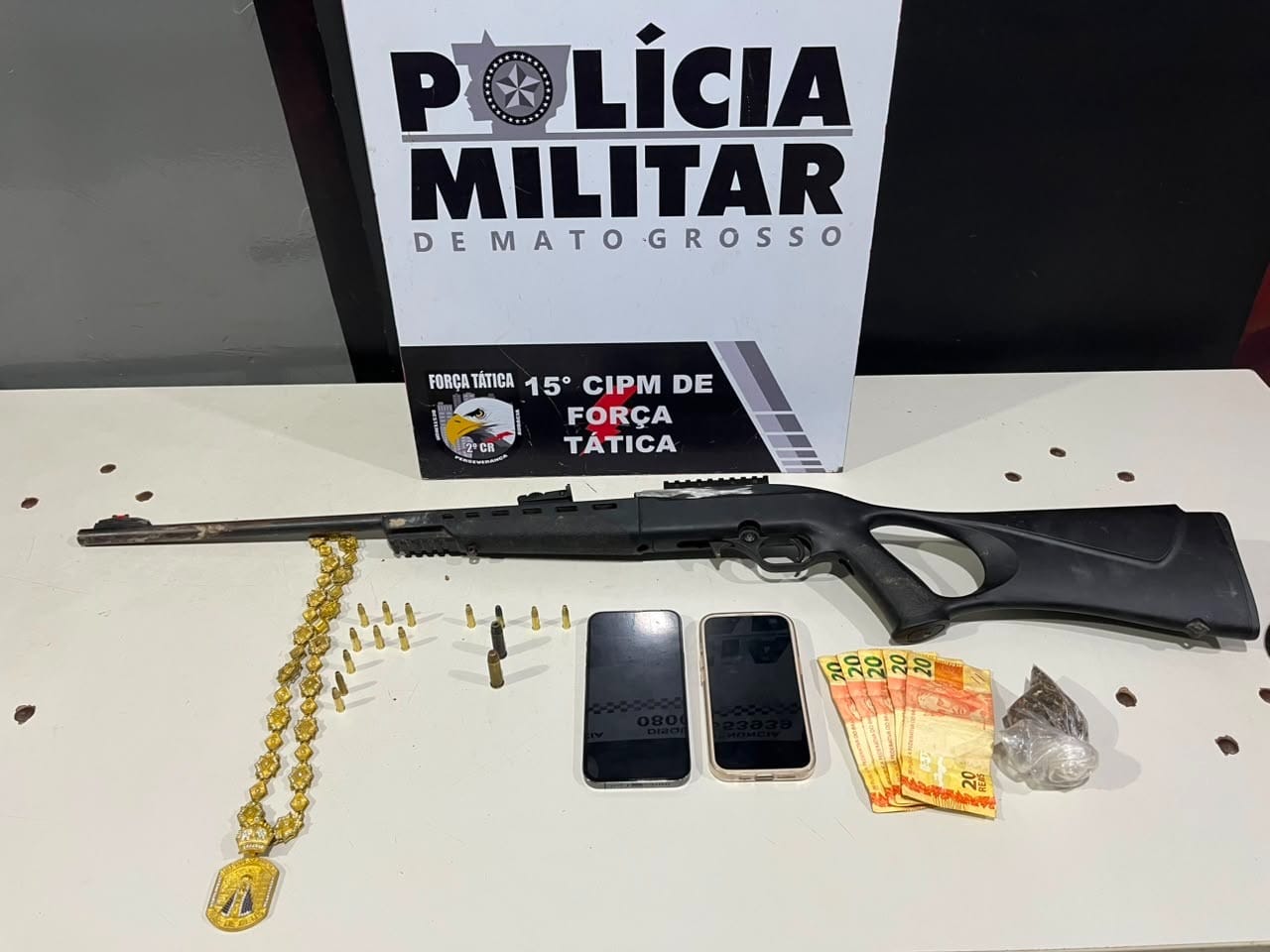 Armado com fuzil em mineradora, foragido com dois mandados é preso pela Força Tática