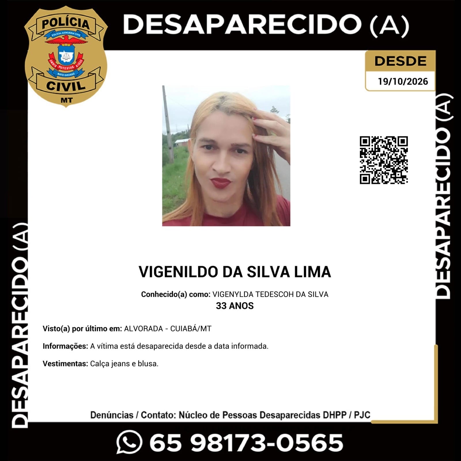 Mulher vem do Acre para evento em MT e fica sem contato com familiares