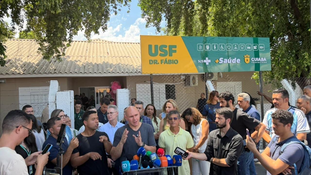 Abilio inaugura USF “Padrão Particular” no Dr. Fábio e expõe obras paradas há 12 anos em Cuiabá