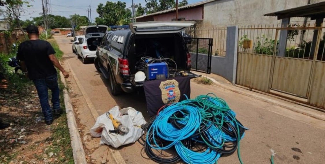 Polícia recupera cerca de duas toneladas de fios de alta tensão roubados e prende quatro em VG