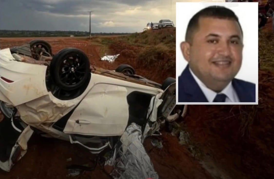 Vereador e duas jovens morrem após carro sair da pista e capotar em rodovia de MT