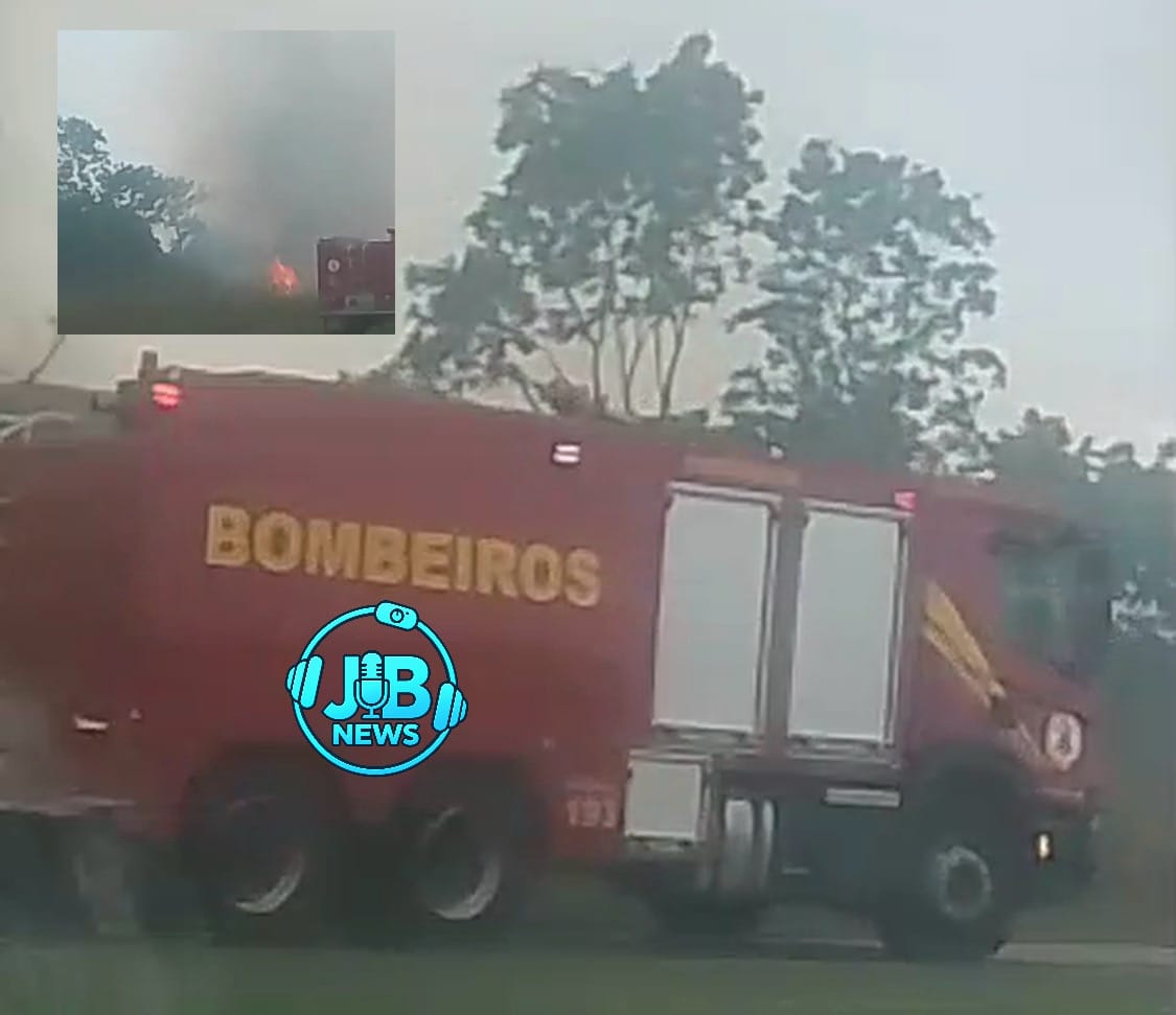 ALERTA: Incêndio atinge vegetação, mobiliza bombeiros e ameaça motoristas na MT-251, a caminho de Chapada