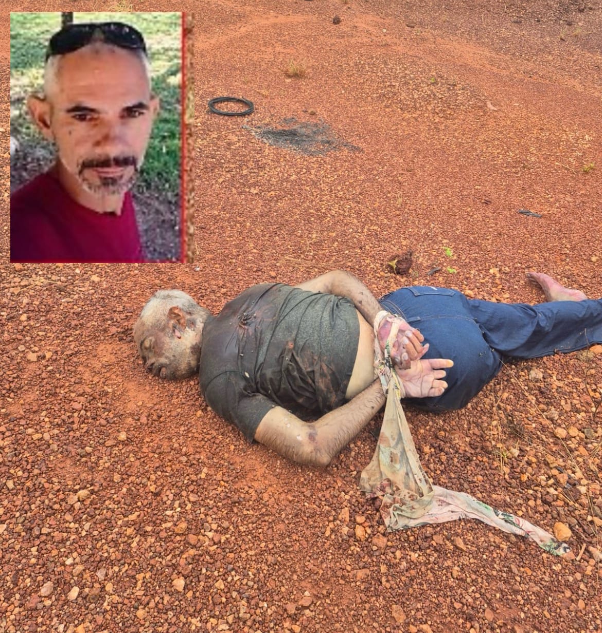 Homem encontrado morto com mãos amarradas perto de garimpo em Cuiabá é identificado; vítima tinha antecedentes por estupro e estelionato