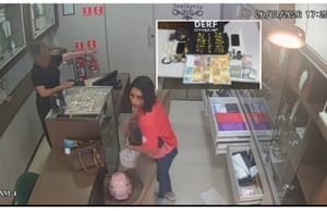 Mulher e comparsa são capturados após roubo violento a joalheria no Centro de Cuiabá