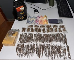 PM prende faccionado por tráfico de drogas e apreende 65 porções de maconha em Poconé