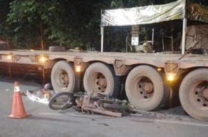 Motociclista morre após ser atropelado por caminhão em Várzea Grande.