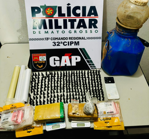 PM prende faccionado com drogas e máquinas caça-níqueis em Nova Xavantina