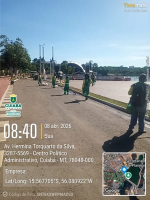 Limpurb realiza força-tarefa de limpeza após primeiro dia das festividades dos 307 anos de Cuiabá