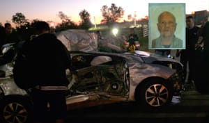 Carro voa sobre quebra-mola, perde o controle e bate de frente com guincho; matando homem de 56 anos e duas crianças na Estrada da Guia