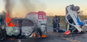 Quatro pessoas morrem em colisão violenta entre veículos em Rosário Oeste