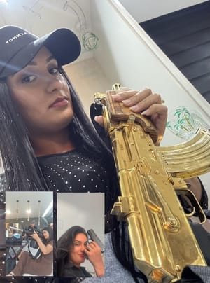 Ligação com facção: investigação revela fotos de namorada de “Batman” com arma dourada e integrantes do Comando Vermelho