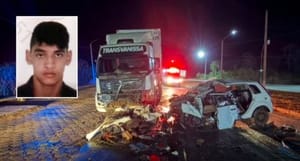 Jovem de 23 anos morre preso às ferragens após batida frontal na BR-364