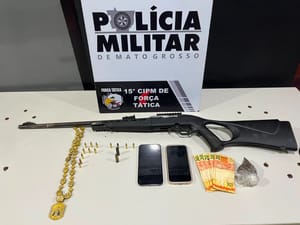 Armado com fuzil em mineradora, foragido com dois mandados é preso pela Força Tática