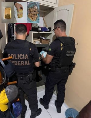 PF desmonta rota de ouro ilegal que negociou 17,3 kg e movimentou R$ 5,2 milhões
