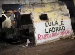 Professor transforma “Lula é ladrão” em declaração de amor, é flagrado pela PM e terá de pintar muro em VG