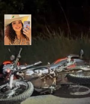 Jovem que foi rainha do rodeio morre em acidente de moto; homem fica ferido