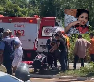 Jovem morre e bebê fica ferido após motocicleta bater em poste na MT-251