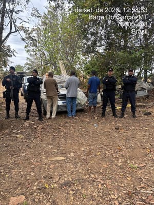 Polícia prende três durante ação em propriedade próxima ao Córrego Voadeira