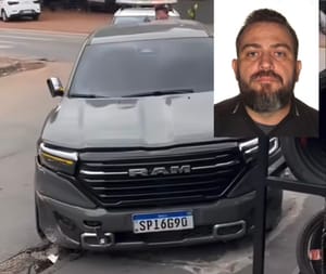 Motorista de RAM atropela motociclista, derruba poste, invade casas, joga caminhonete contra viatura e acaba preso em Cuiabá