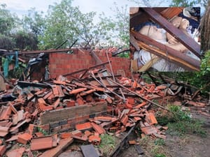 Idoso morre após casa desabar durante temporal em comunidade de Poconé.