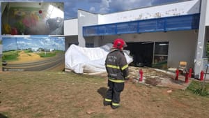 VÍDEO: Câmera flagra momento em que avião agrícola invade creche com 180 crianças em MT; tragédia é evitada